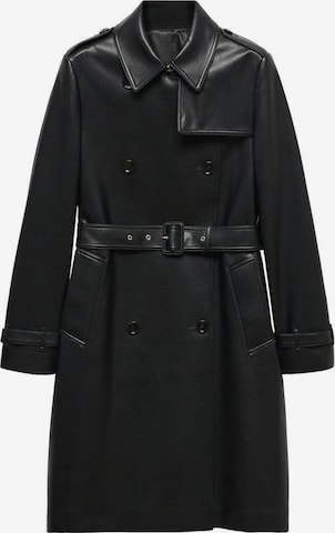 MANGO Between-Seasons Coat 'Polanapu' in Black: front