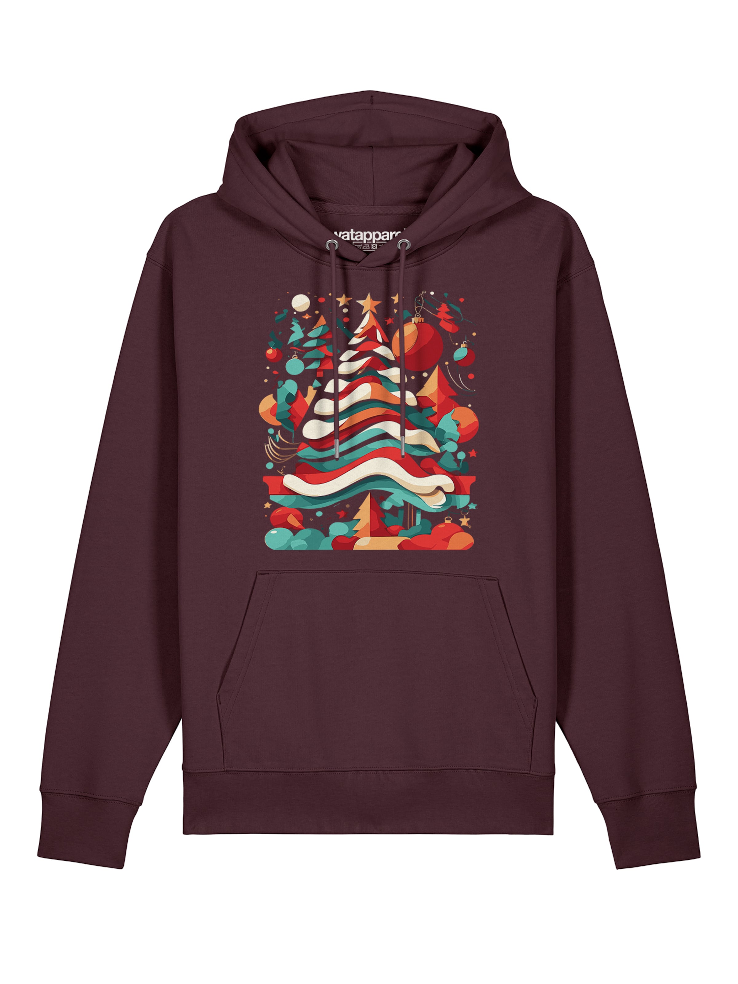 Sweat-shirt 'Christmas Tree' Watapparel en rouge : devant
