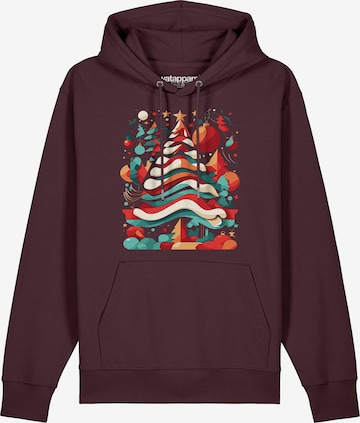 Sweat-shirt 'Christmas Tree' Watapparel en rouge : devant