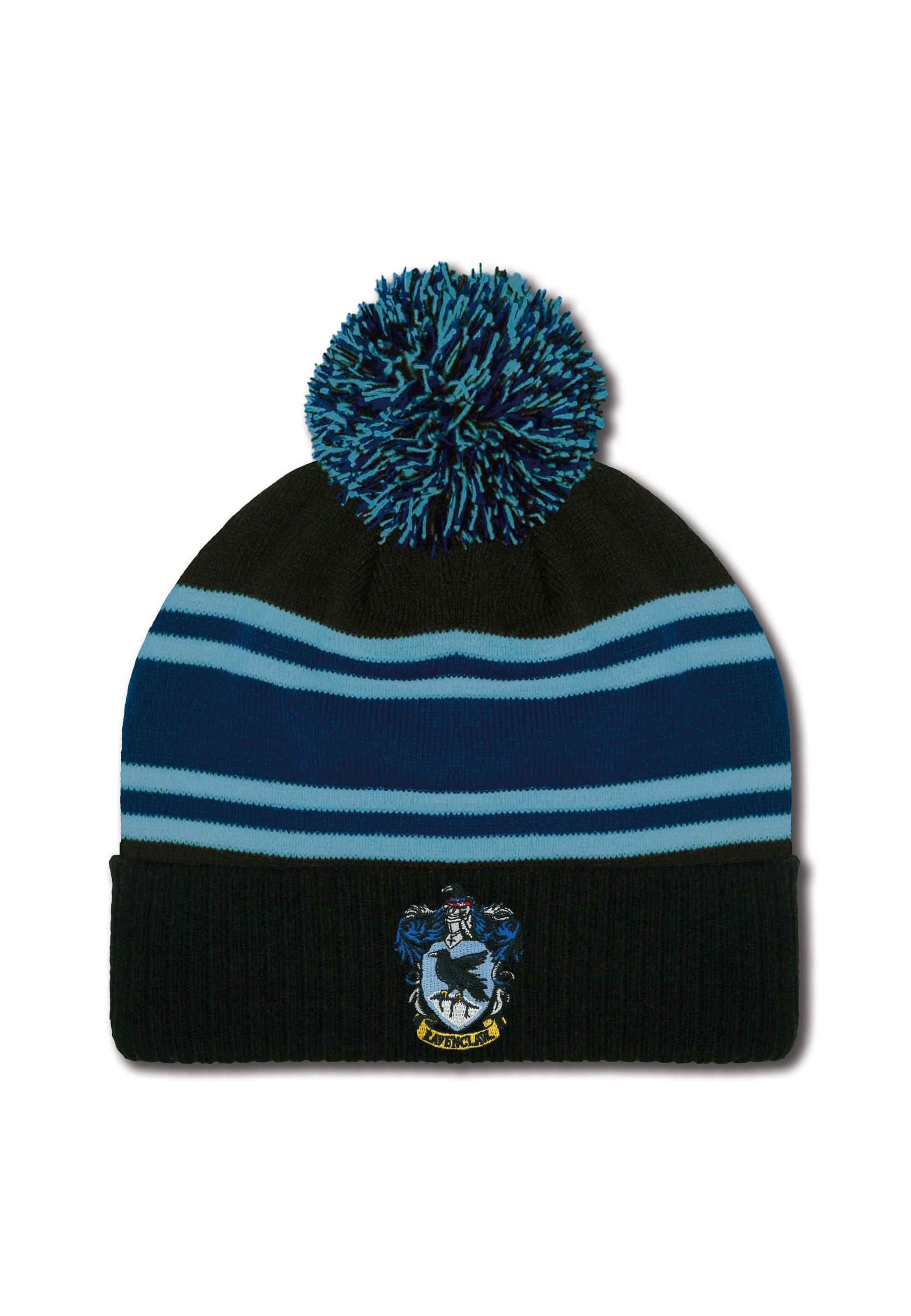 LOGOSHIRT Beanie 'Harry Potter - Ravenclaw' in Black: front