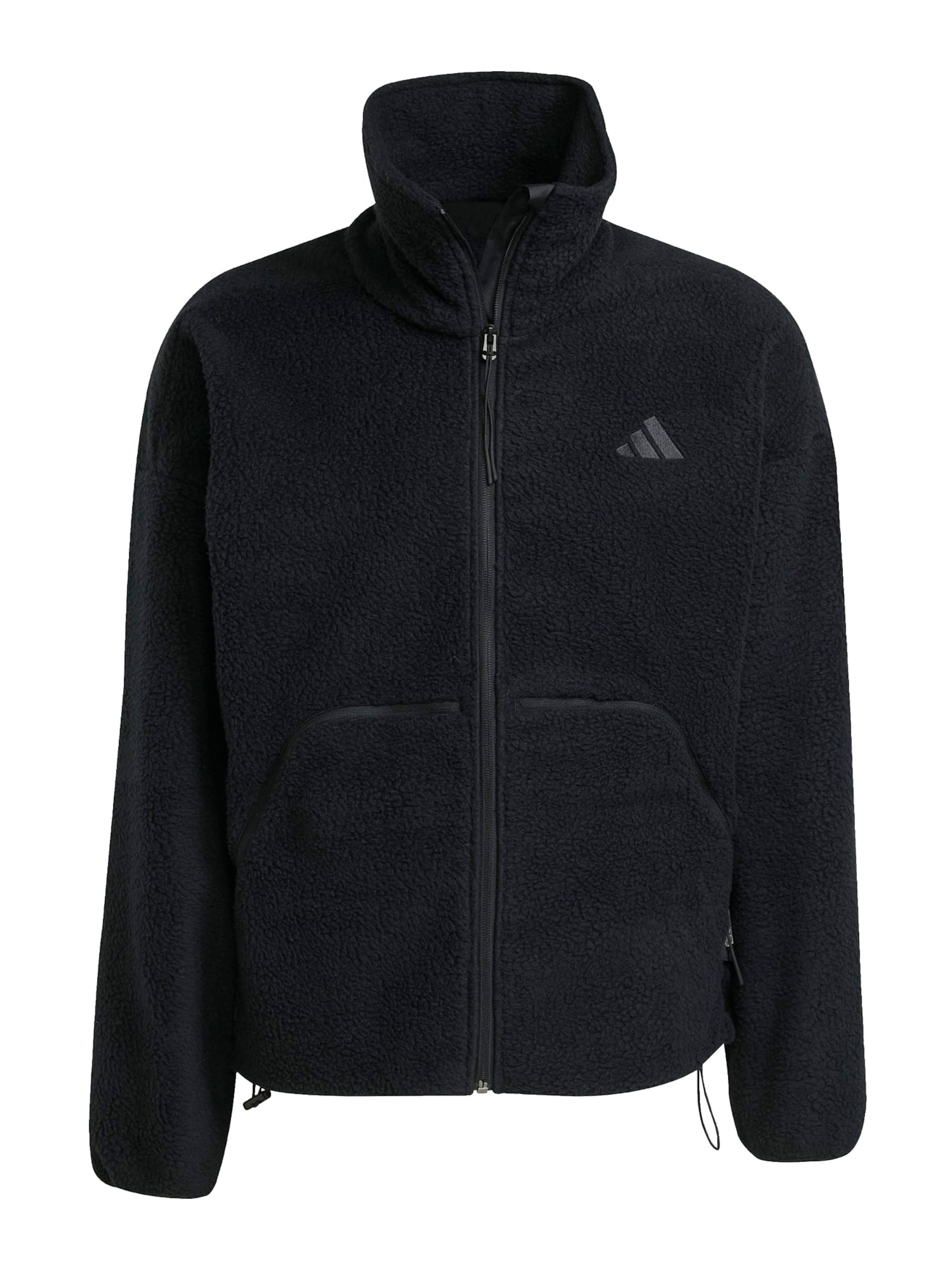 ADIDAS SPORTSWEAR - Chaqueta polar funcional en negro: frente