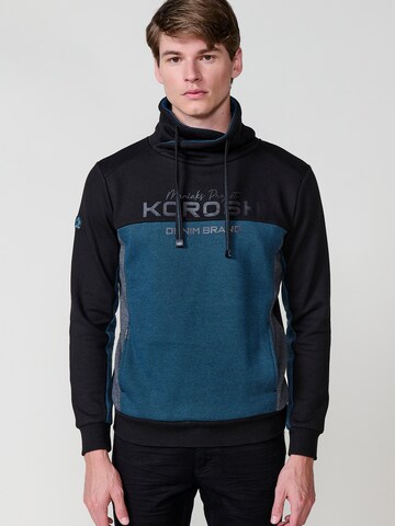 Sweat-shirt KOROSHI en bleu : devant
