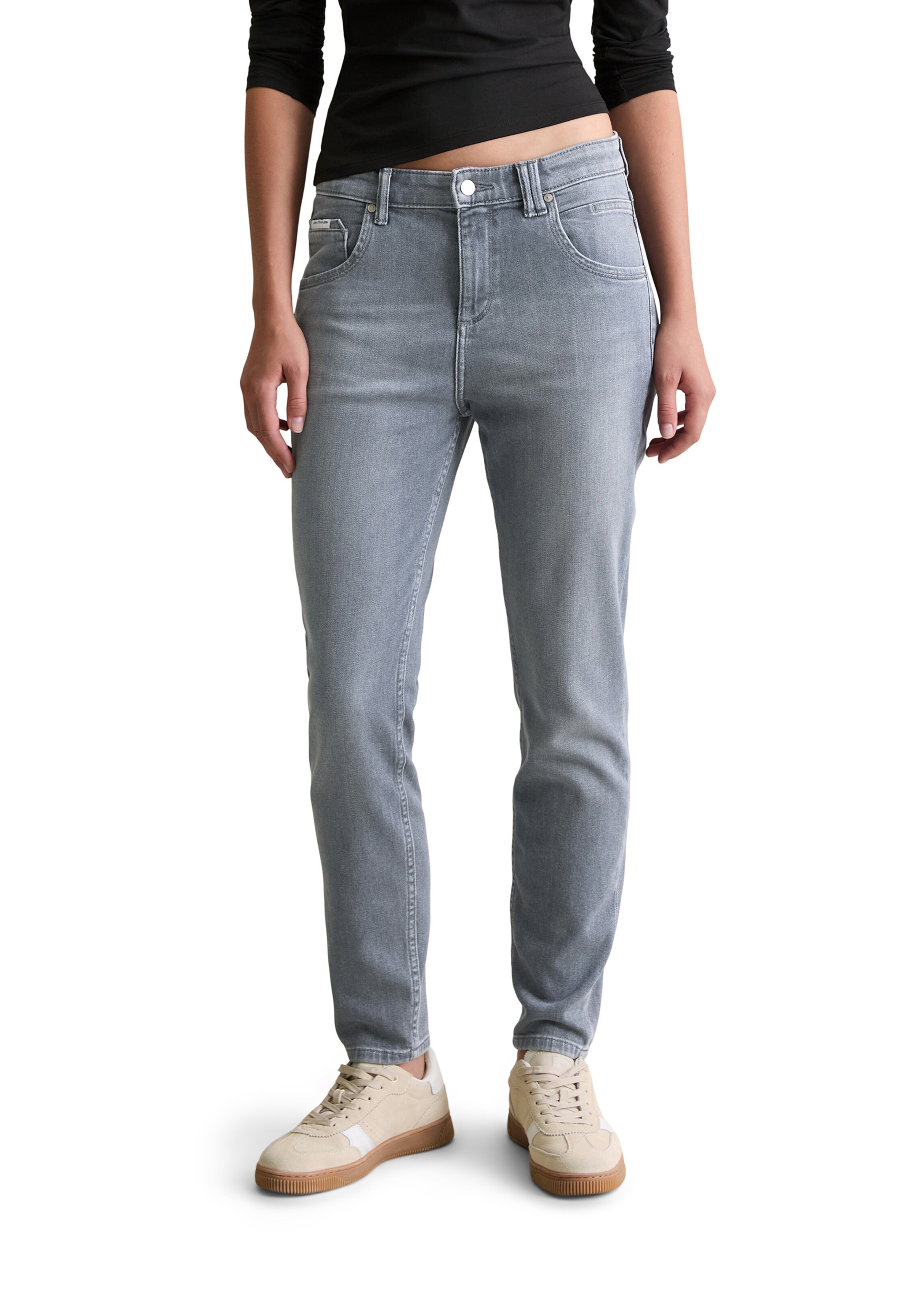 Marc O'Polo DENIM Loose fit Jeans 'Freja' in Grey: front