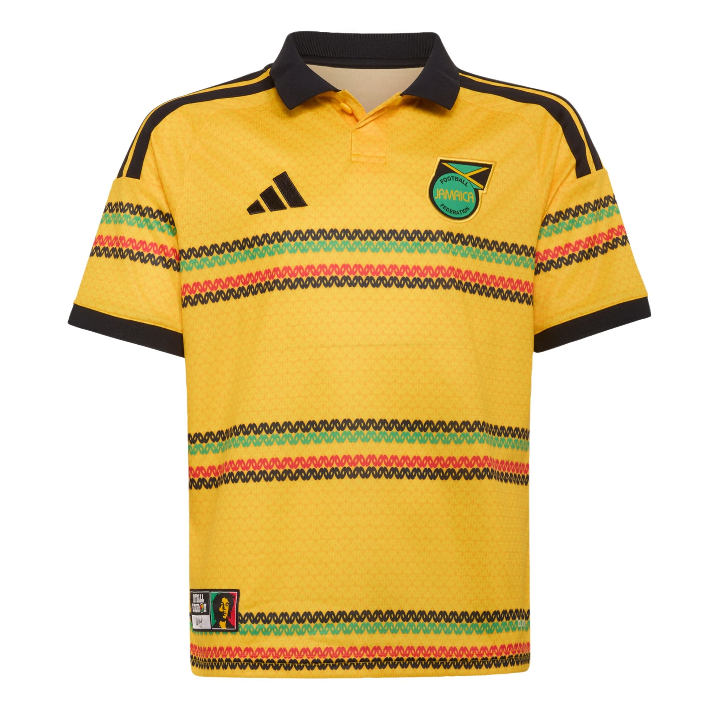ADIDAS PERFORMANCE - Camiseta funcional 'Jamaika 26 x Bob Marley' en amarillo: frente