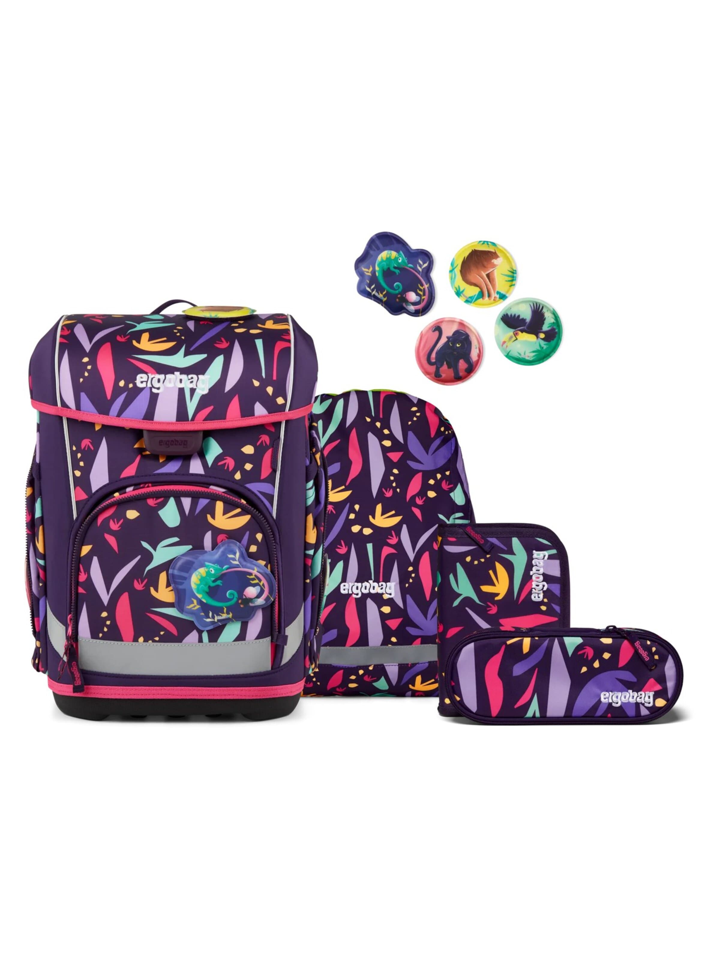 ergobag Backpack 'Schulranzen-Set cubo light Set' in Purple: front