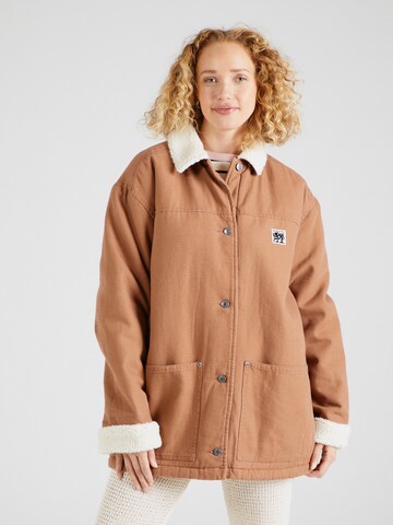 QUIKSILVER Přechodná bunda – hnědá: přední strana