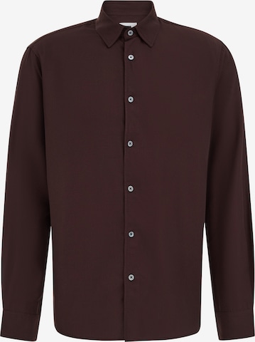WE FashionRegular Fit Košulja - smeđa boja: prednji dio