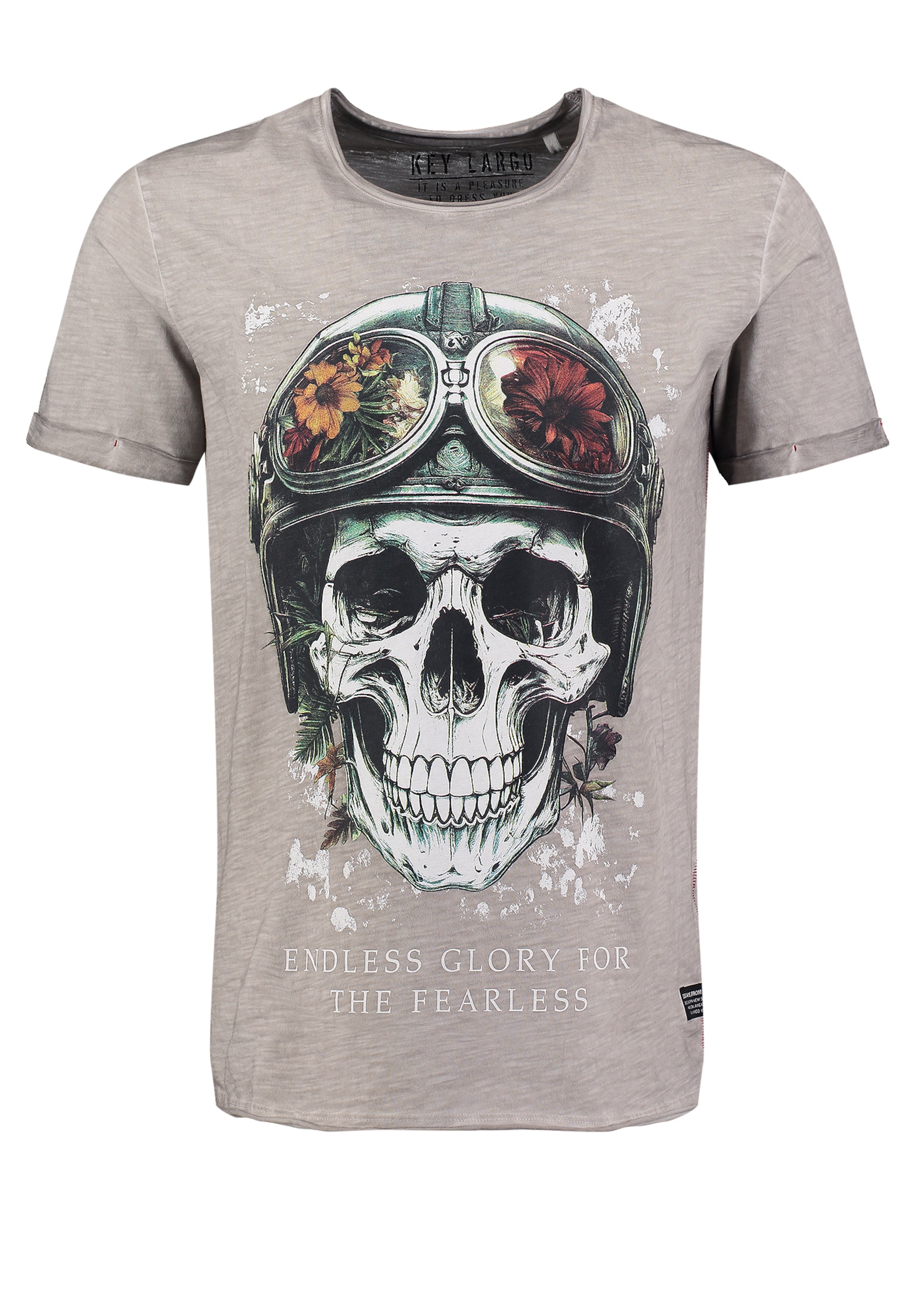 Maglietta 'Fearless' di Key Largo in grigio: frontale