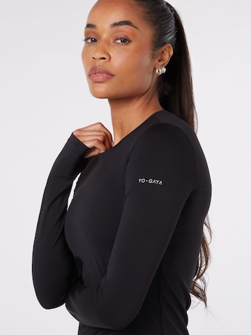 YO-GAYA Sporttop 'Long Sleeve Top' in Zwart