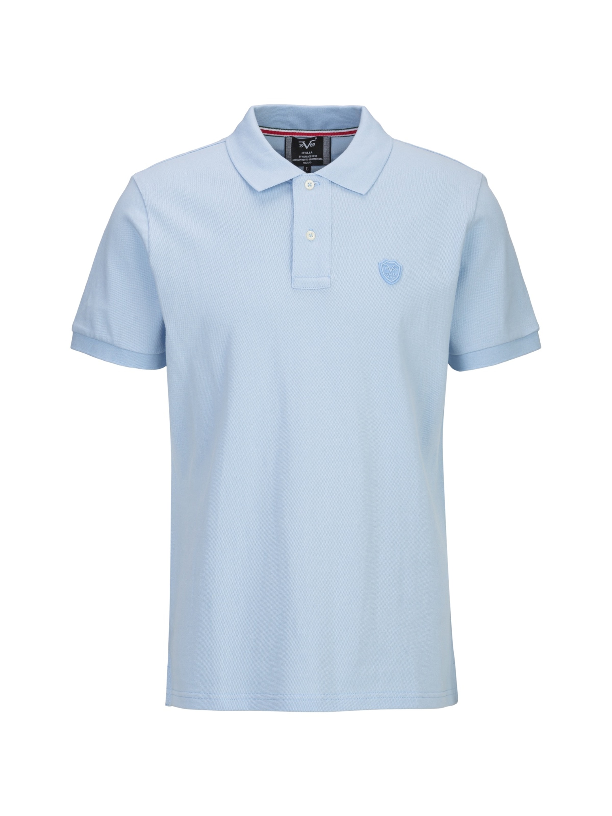 19V69 ITALIA Poloshirt 'Emilio' in Blau: Vorderseite