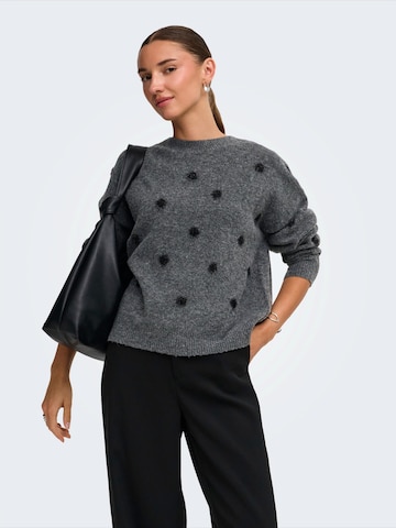 JDY Sweater 'JDYMELEA' in Grey: front