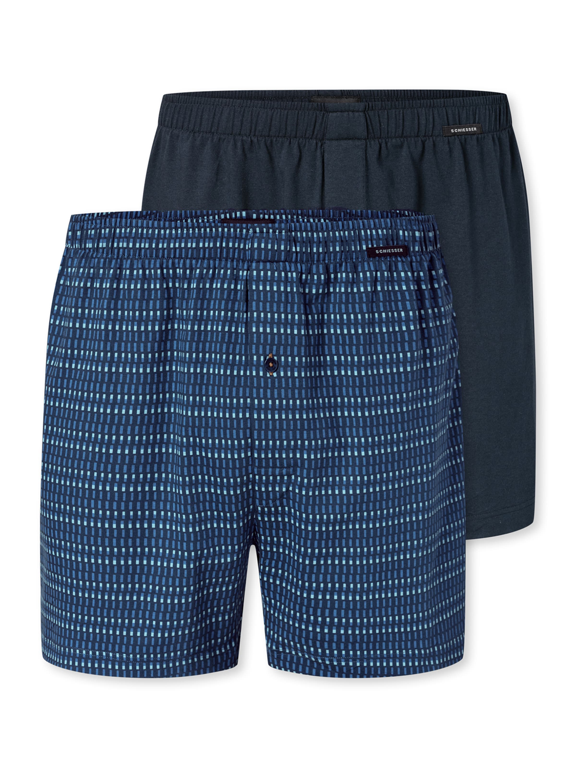 SCHIESSER Boxershorts ' Multi ' in 4XL in de kleur Donkerblauw / Zwart, Productweergave