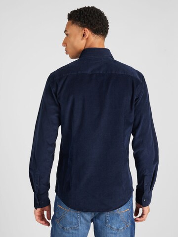 Bruun & Stengade Slim fit Button Up Shirt 'Nicklaus' in Blue