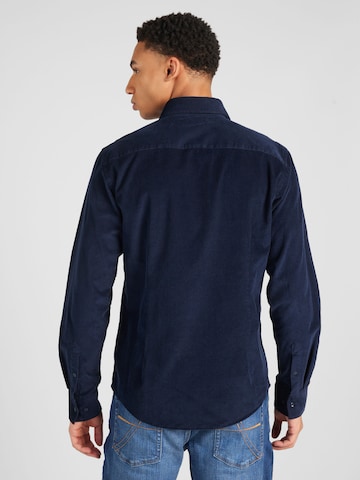 Bruun & Stengade Slim fit Overhemd 'Nicklaus' in Blauw