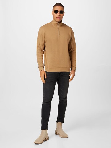 JACK & JONES Mikina 'Brink' - Hnedá