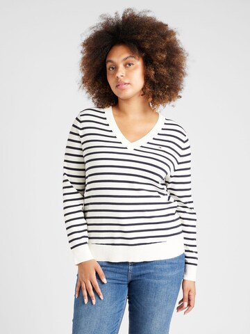 Tommy Hilfiger Curve Pullover in Weiß: Vorderseite