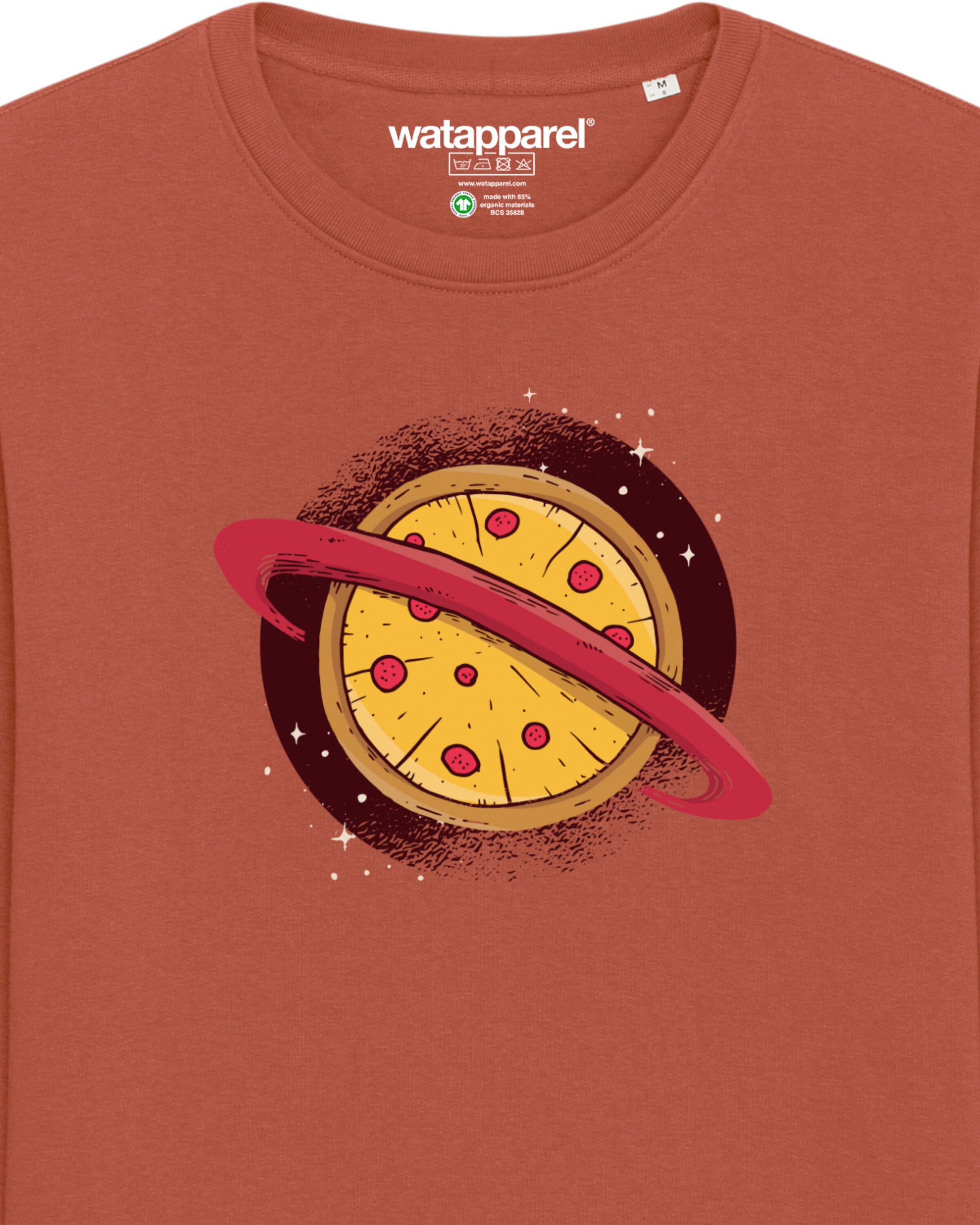Watapparel Sweatshirt ' Pizza Planet ' in Brown