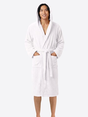 celodoro Long Bathrobe 'Home & Spa Collection' in White: front