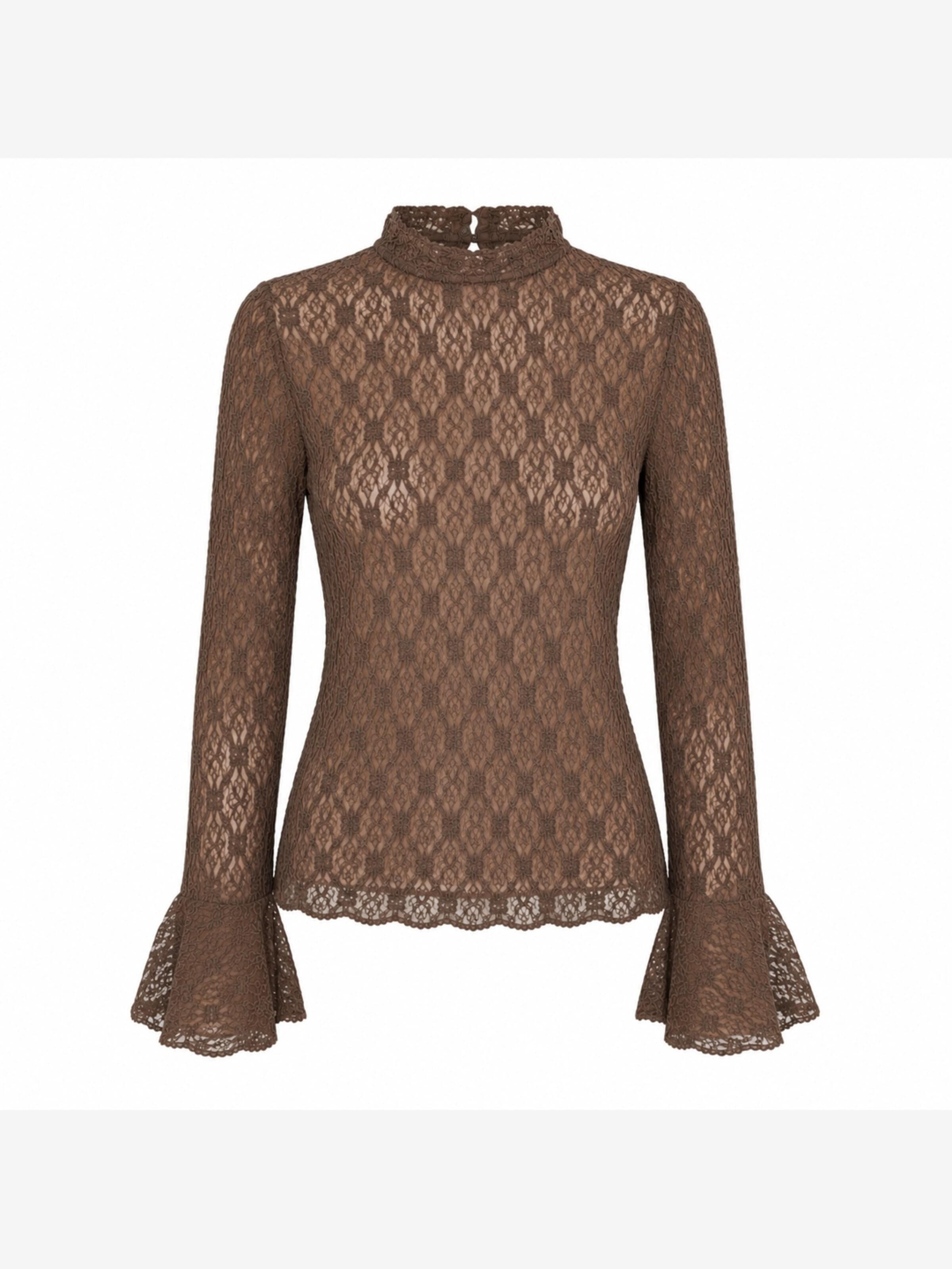 Camicia da donna di UNICORN in marrone: frontale