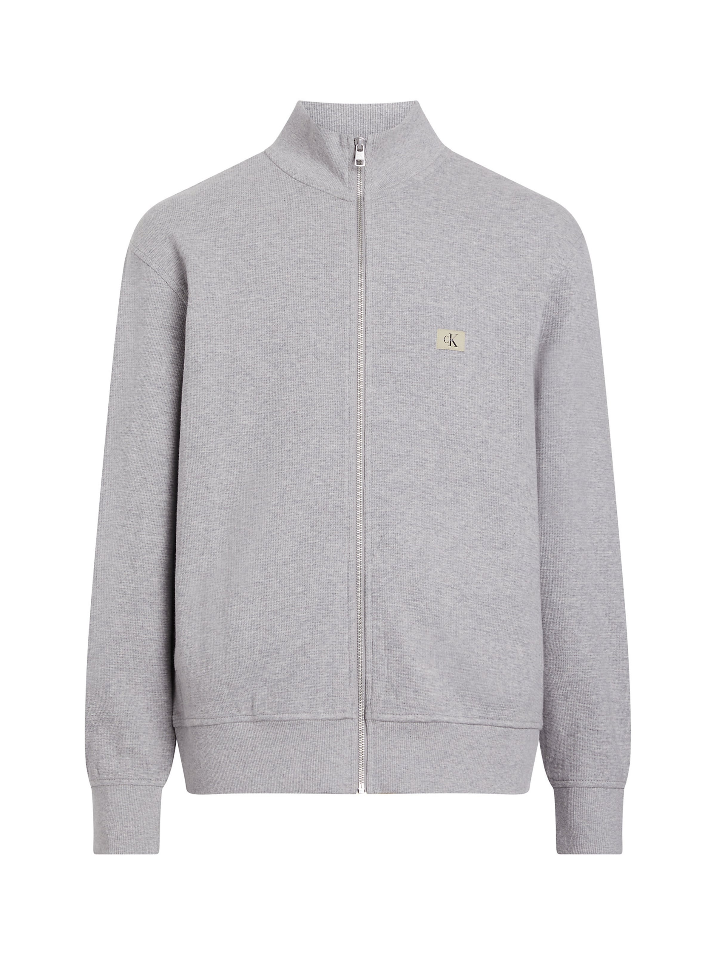 Calvin Klein Jeans Sweatvest in Grijs: voorkant