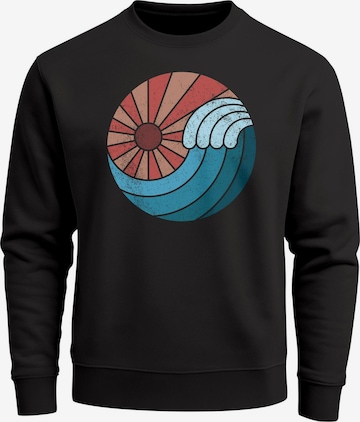 Neverless Sweatshirt 'Vintage Sunrise' in Black: front
