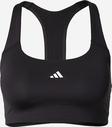 ADIDAS PERFORMANCE Bralette Sports Bra 'Powerimpact Training Medium-support' in Black: front