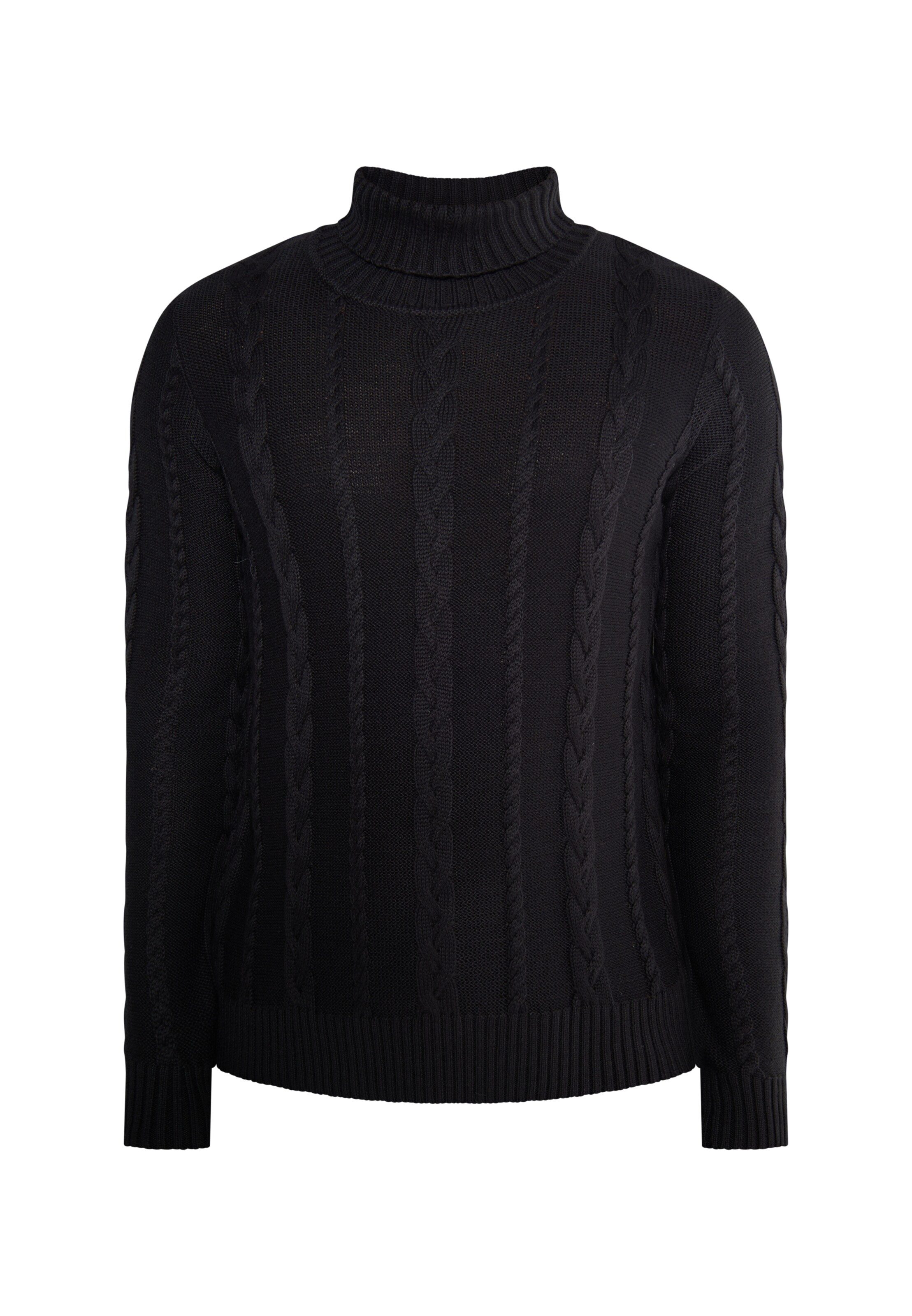 DreiMaster Vintage Pulover | črna barva: sprednja stran