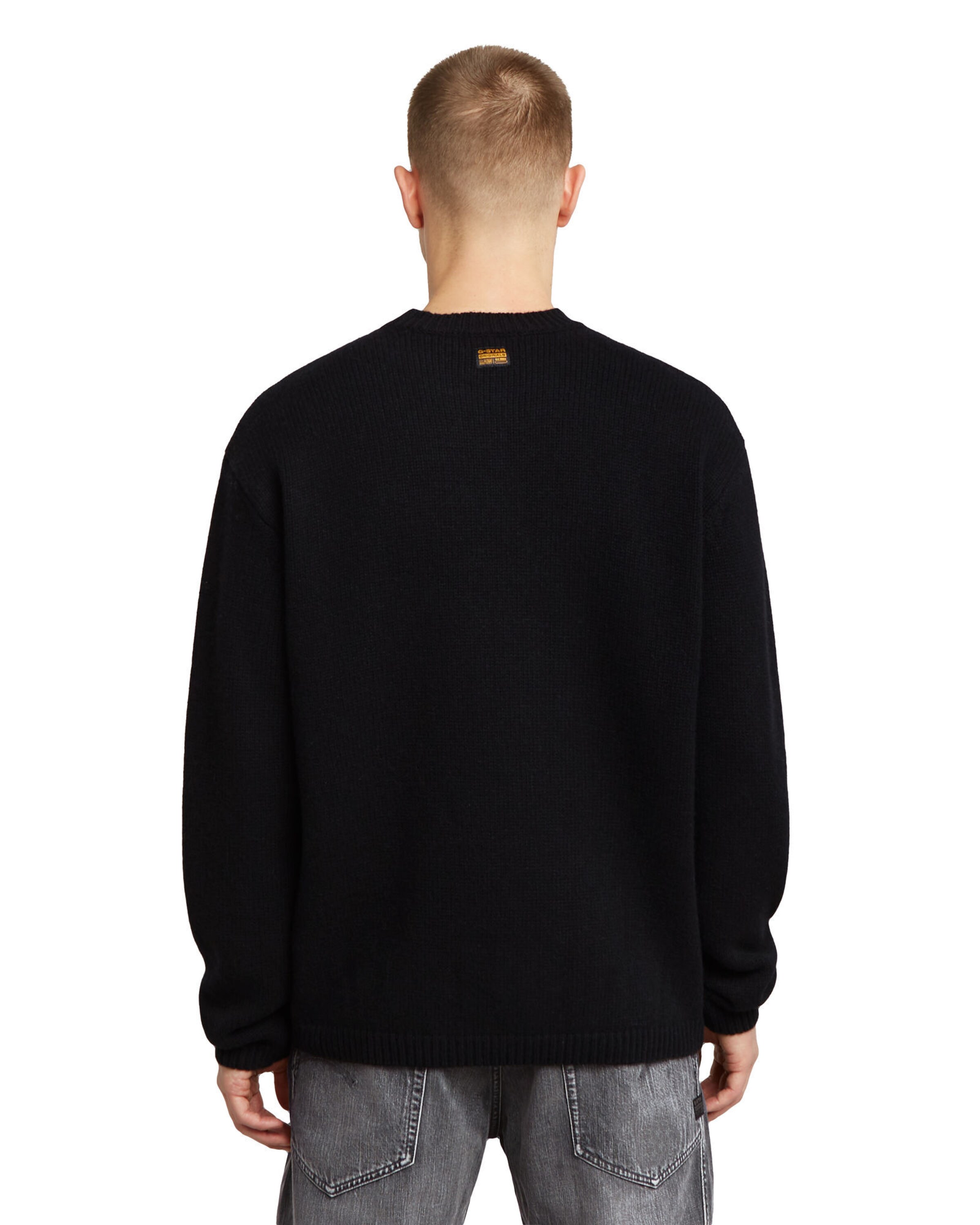 Pull-over 'G-Logo Relaxed Knit' G-STAR en noir