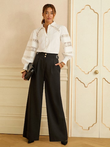 love & roses Široke hlačnice Hlače | črna barva