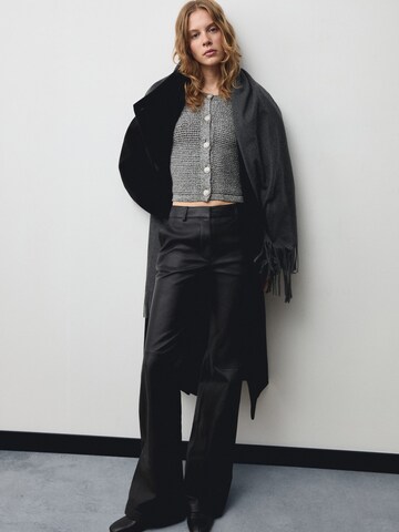 MANGO Strickjacke 'Wolf' in Grau