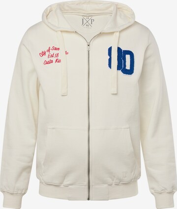 JP1880 Zip-Up Hoodie in White: front