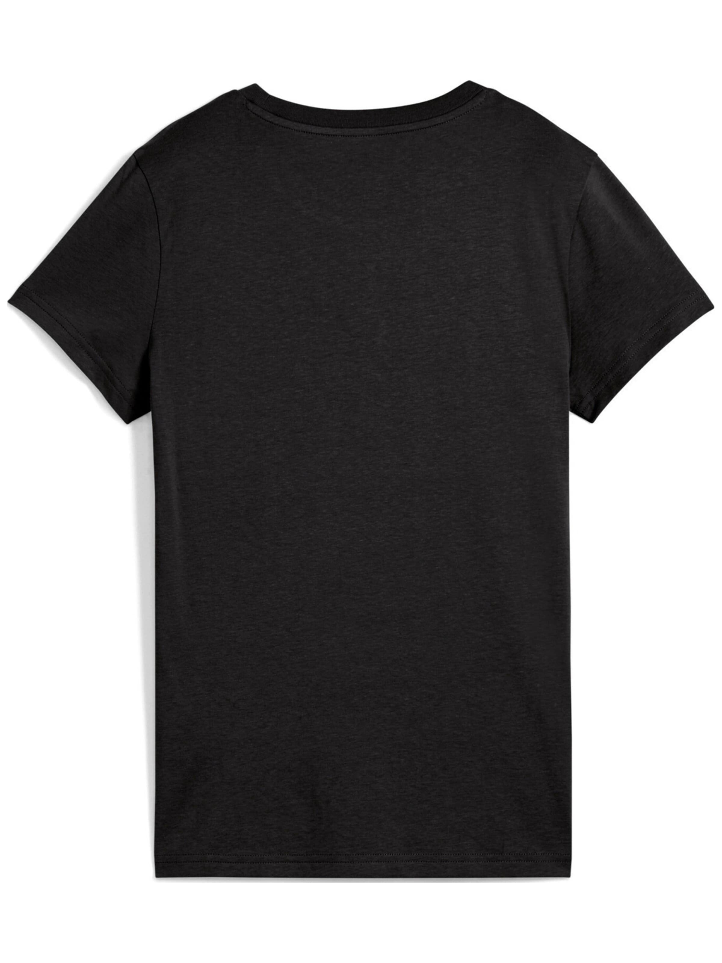 PUMA Shirt 'Puma Ess Metallic No. 1 Logo Tee'‌‌‌‌‌ in Schwarz