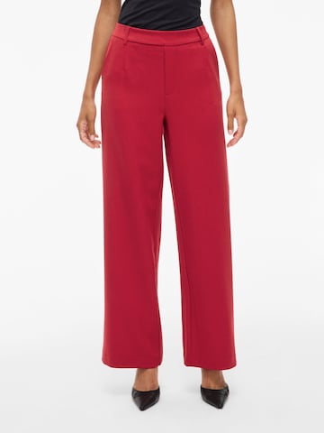 VILA Wide leg Bandplooibroek 'VIVarone' in Rood: voorkant