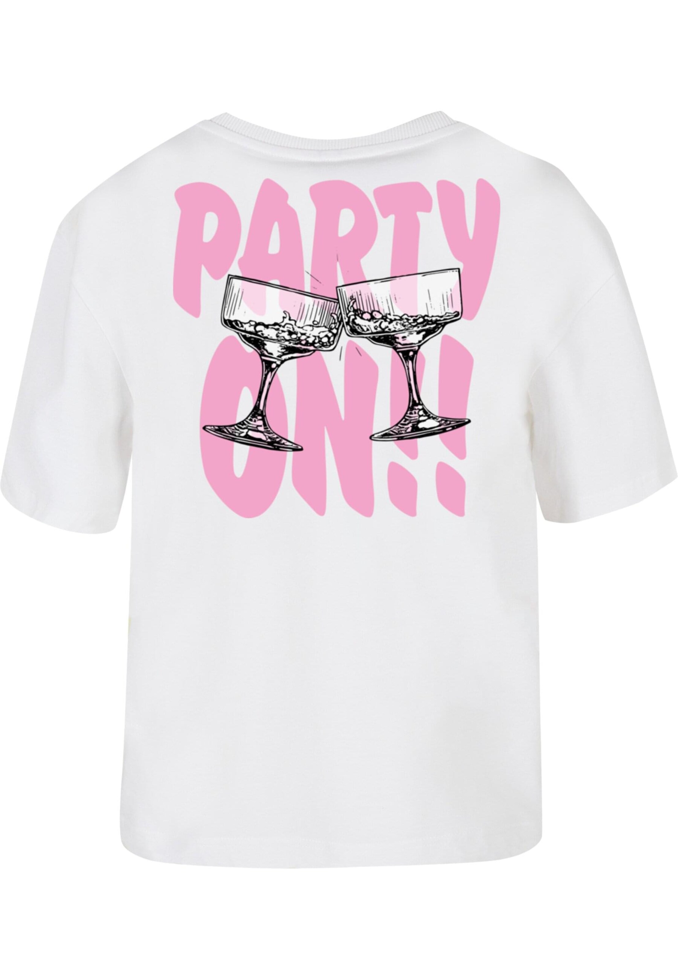 Miss Tee Shirt 'Party On' in White