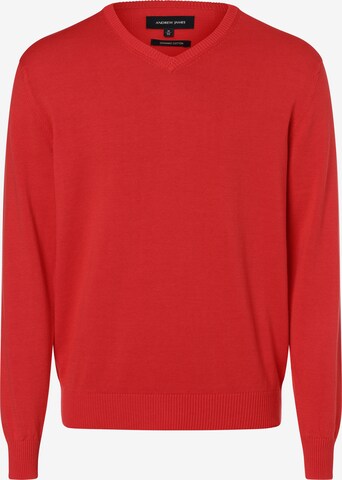 Pull-over Andrew James en rouge : devant