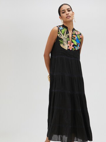 Lola Casademunt Maxikleid in Schwarz: Vorderseite