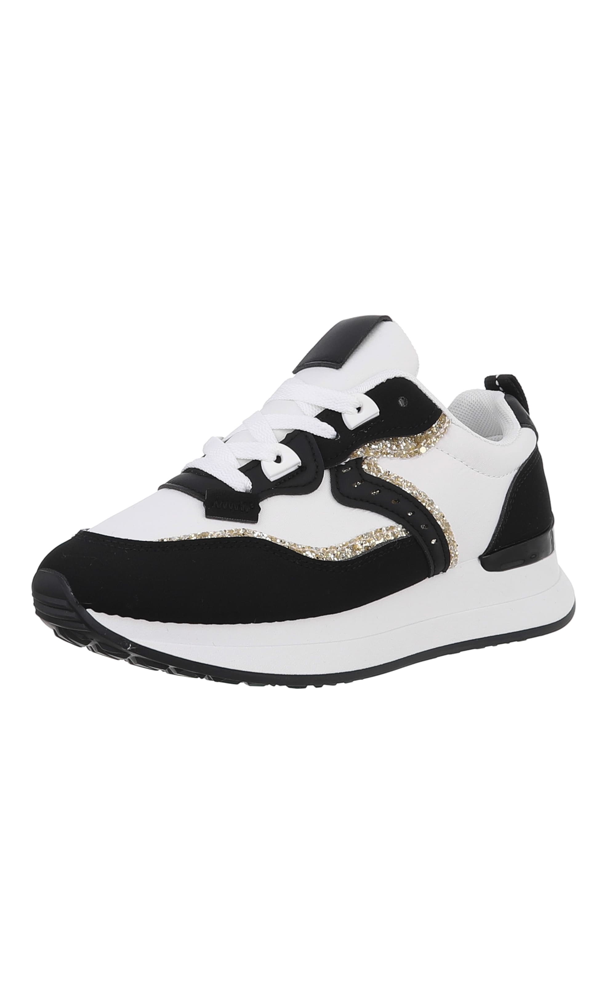 Ital-Design Sneaker in Schwarz: Vorderseite