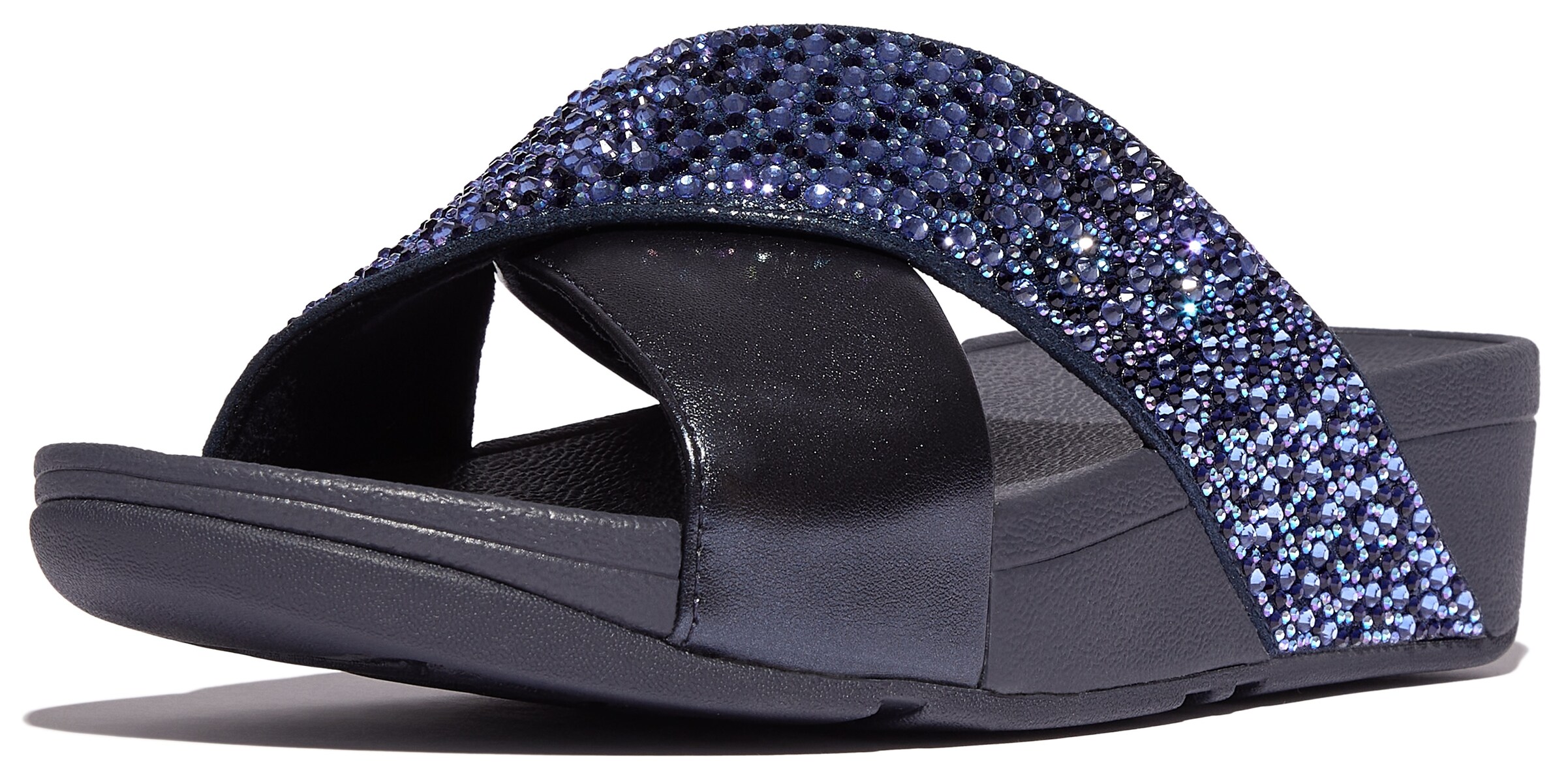 FitFlop Mules in Blue: front