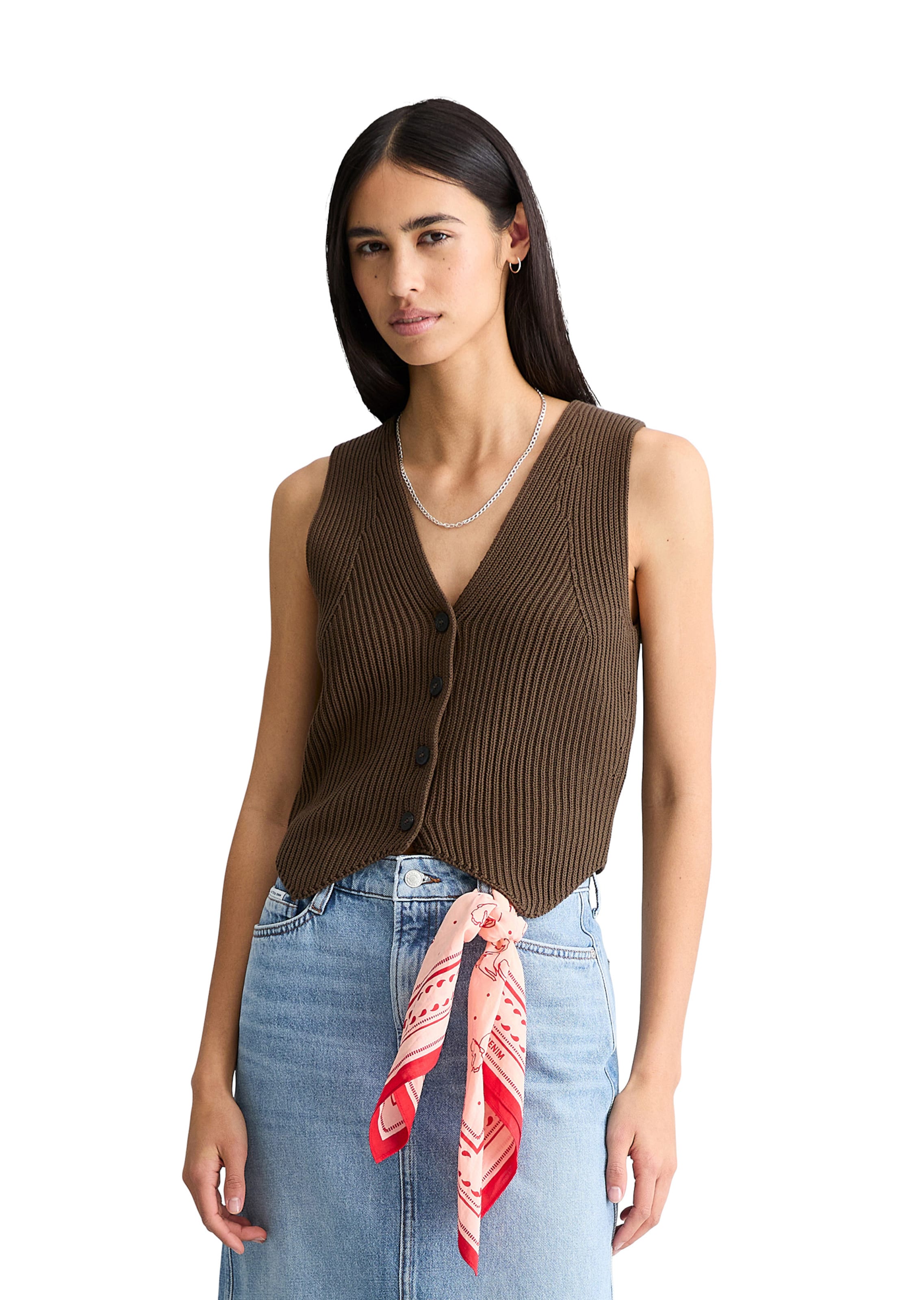 Marc O'Polo DENIM Vest in Brown: front