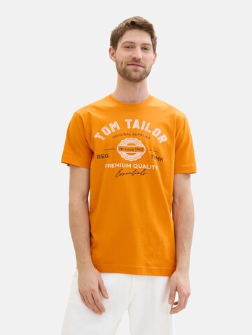 T-Shirt TOM TAILOR en orange : devant