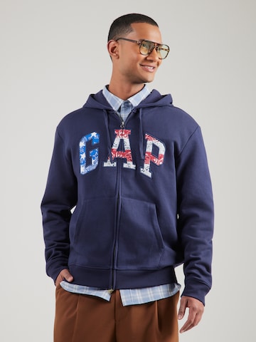 GAP Sweatjacka 'HERITAGE' i blå: framsida