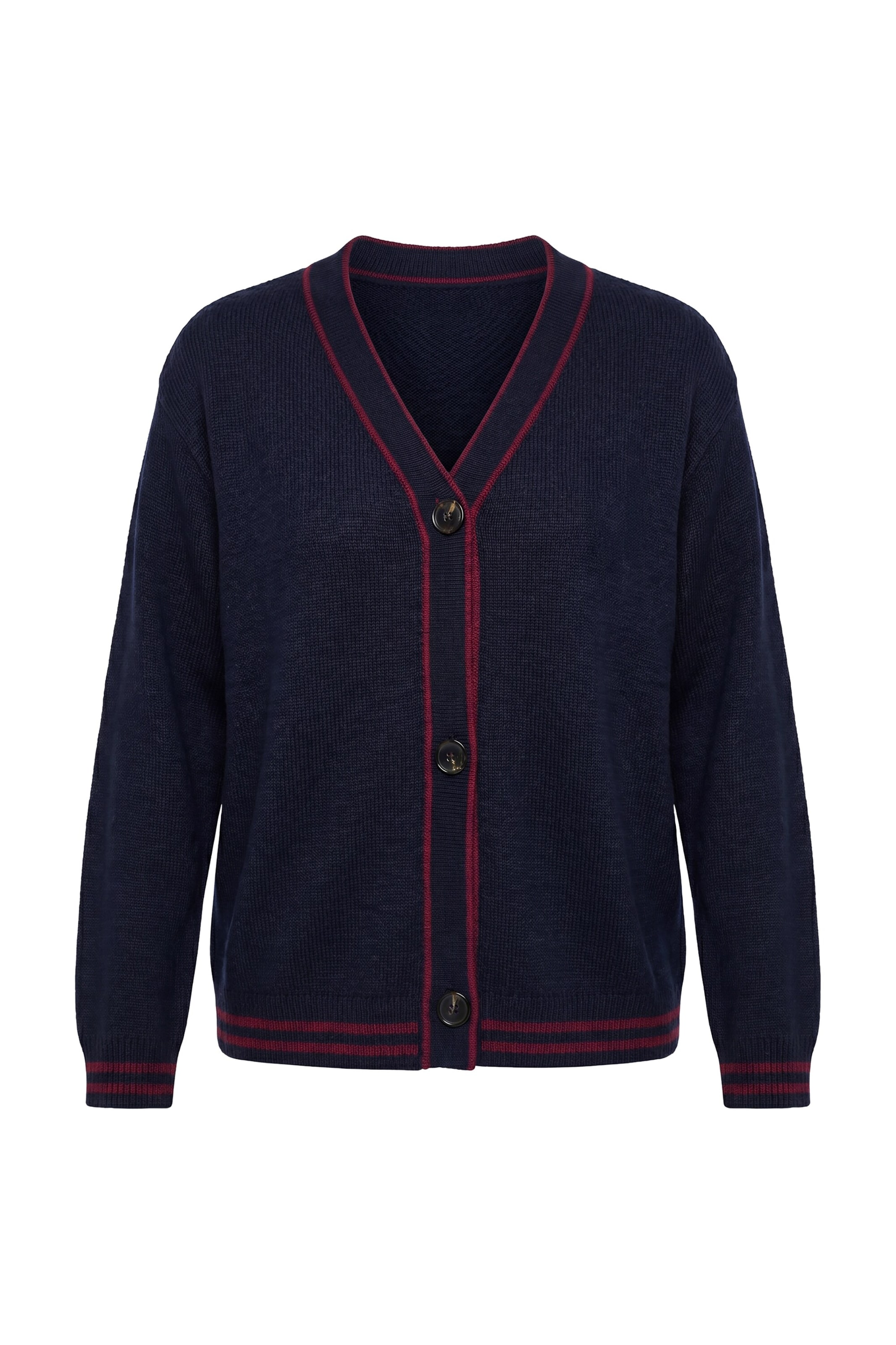 Ulla Popken Strickjacke in Blau: Vorderseite