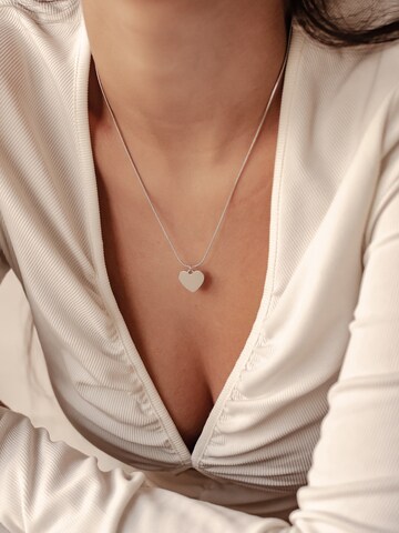 Hey Happiness - Cadena 'Heart Duo' en plata