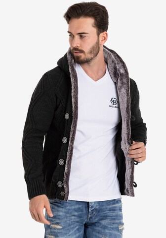 CIPO & BAXX Strickjacke in Schwarz