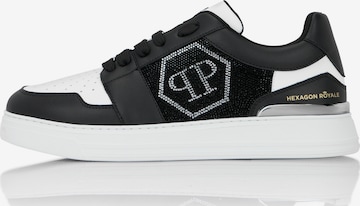 Philipp Plein Sneakers laag 'Hexagon' in Zwart: voorkant
