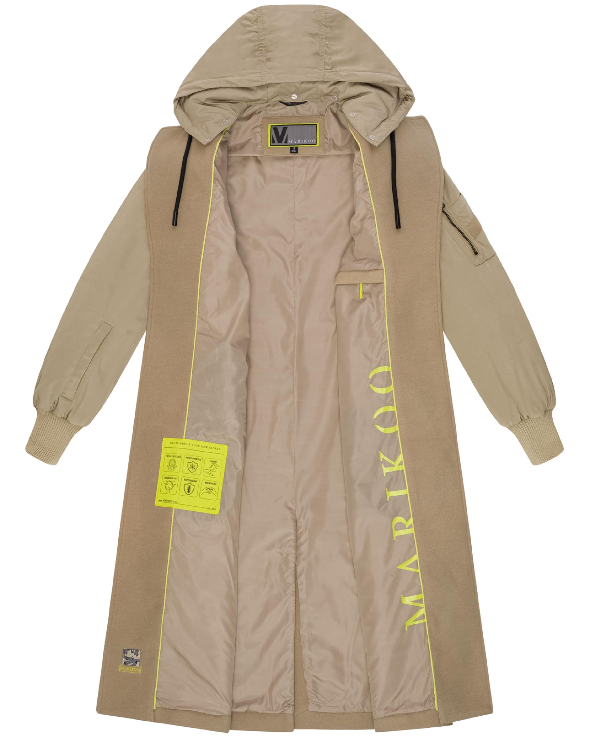 smėlio MARIKOO Demisezoninis paltas 'Tjadee 16'