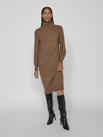 VILA Knitted dress 'Sara' in Brown