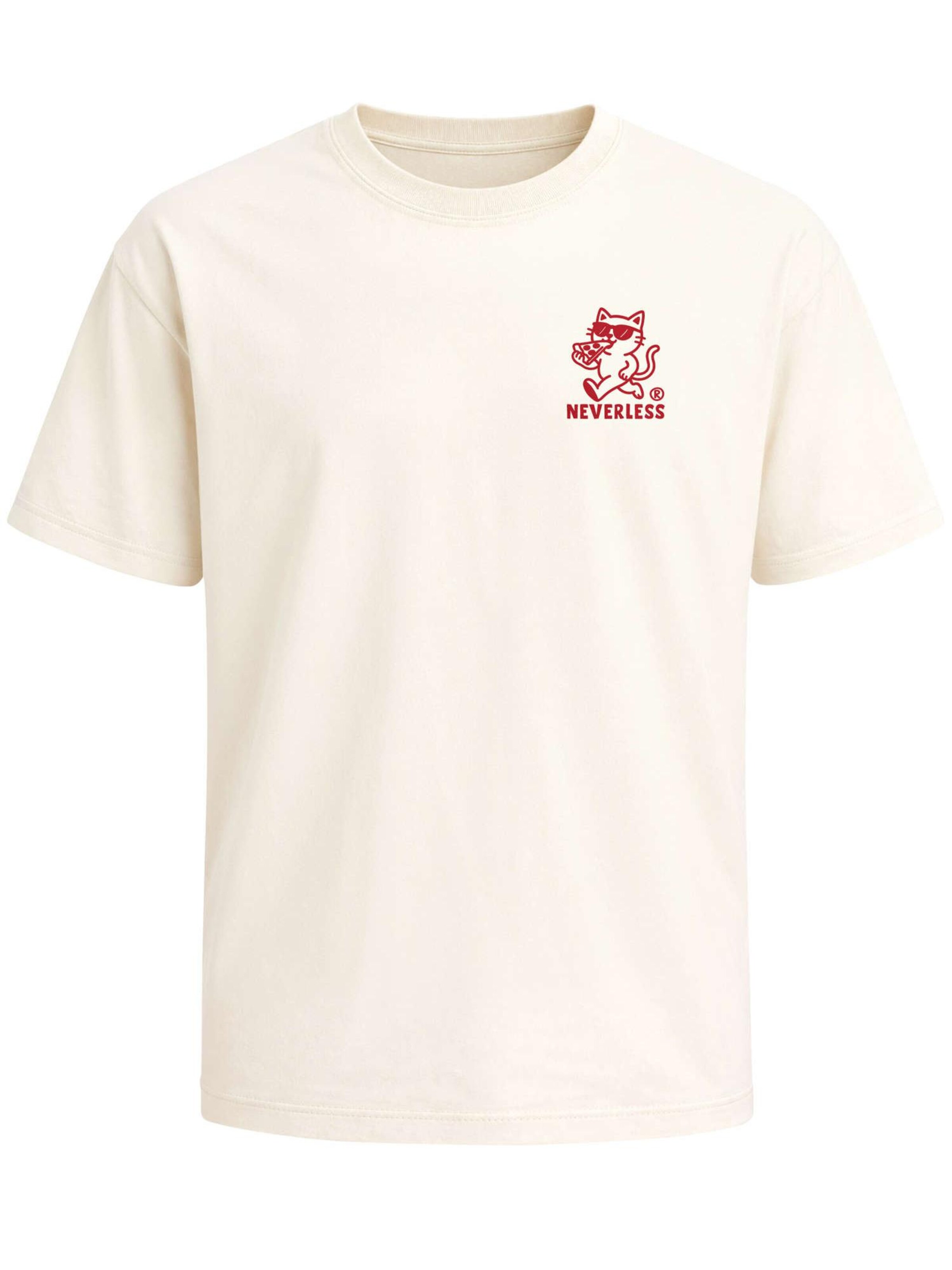 Neverless Shirt 'Eat a Slice' in Beige