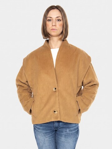 Veste mi-saison 'Abrigo Corto Estructura Camel' wild pony en marron : devant