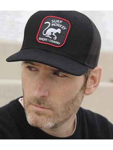 Surf Monkey Cap in Black: front